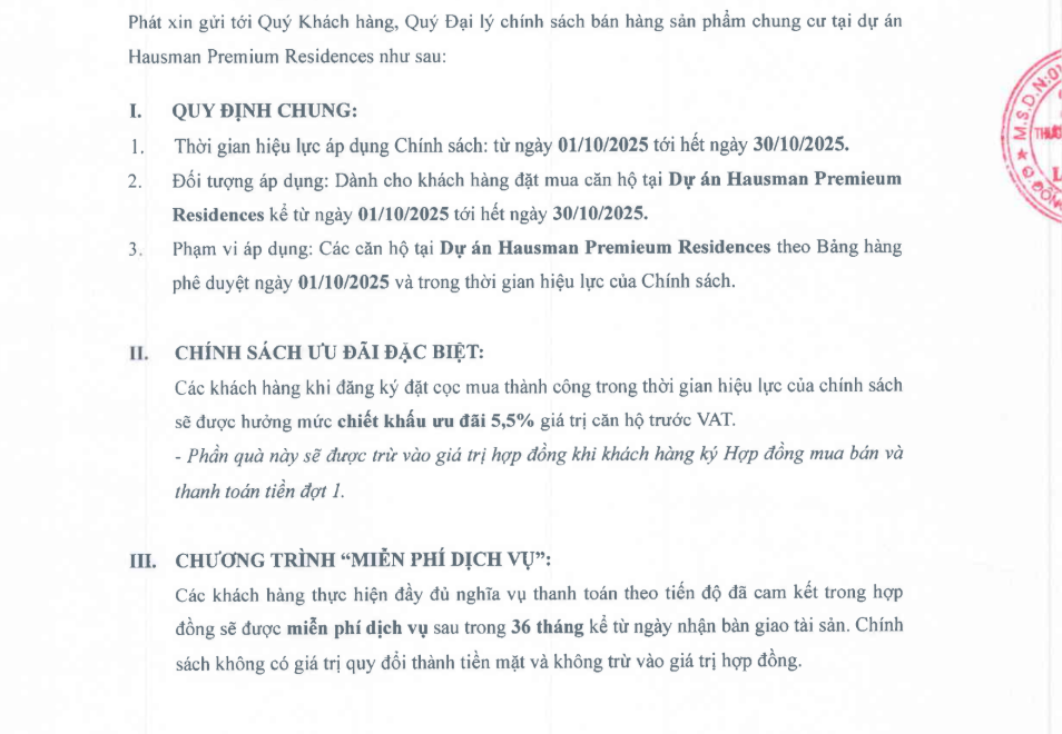 FLC hausman dai mo chinh sach ban hang 1